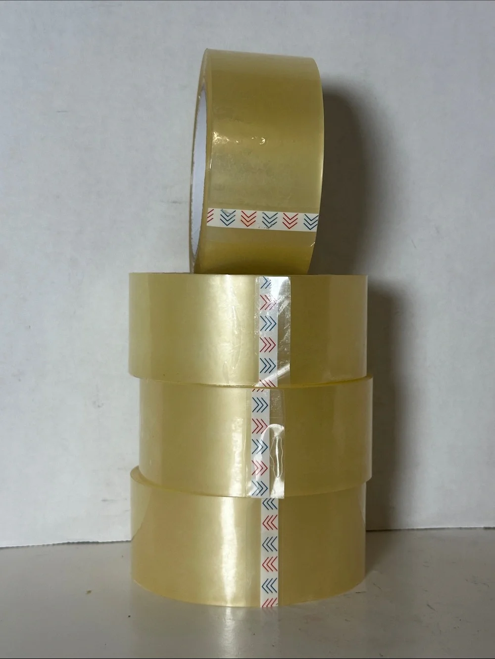 Clear Packing Tape Rolls - Neutral Yellow (4-Pack)